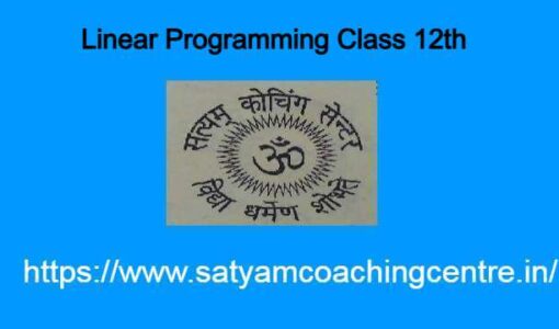 Linear Programming Class 12th