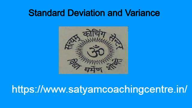 Standard Deviation and Variance