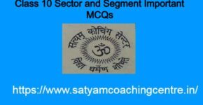 Sector and Segment Class 10 MCQs
