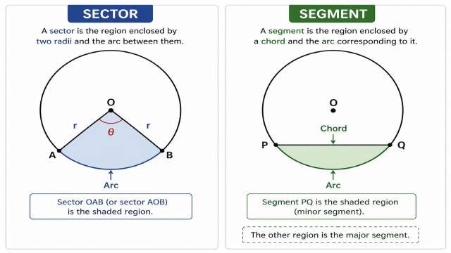 Sector and Segment Class 10 MCQs