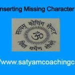 Inserting Missing Character