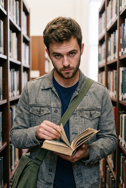 The student is holding a book in his hand because he does not know what it is to study