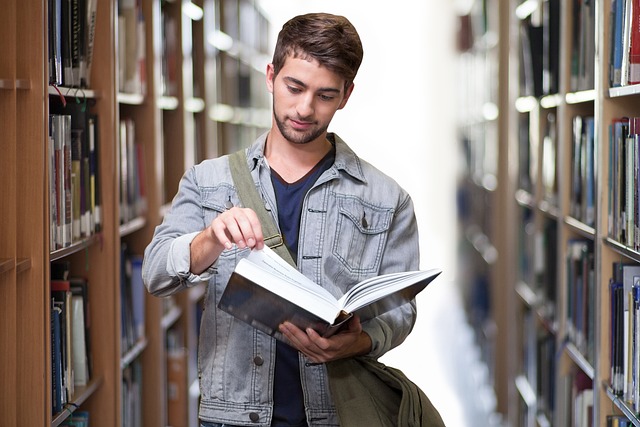 The student is searching for content to study in the book