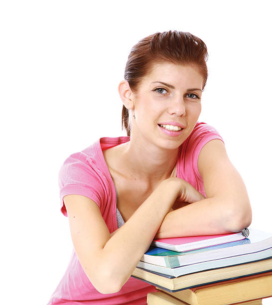 Female Student Brings Enlightening Books on How to Be Well Deserving