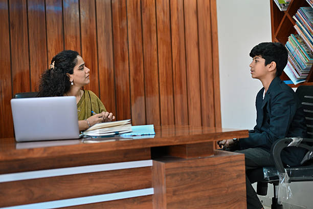 The upset student asked the counselor to tell him something about his troubles