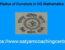 Radius of Curvature in UG Mathematics