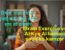 A college female student meditating to boost brain power in the era of Brain Exercise vs AI