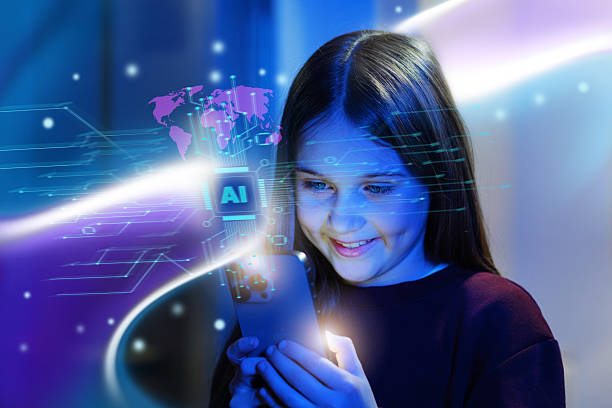 Individuals using AI indiscriminately Female student happy to use AI