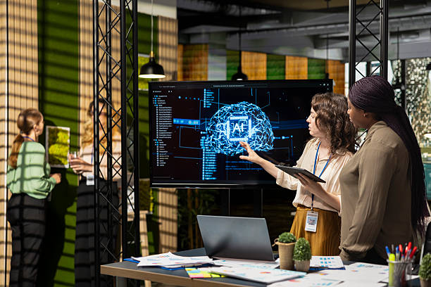 A teacher teaching a student how to use AI in the right way