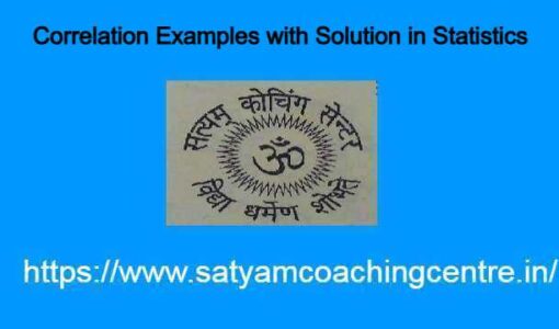 Correlation Examples with Solution in Statistics