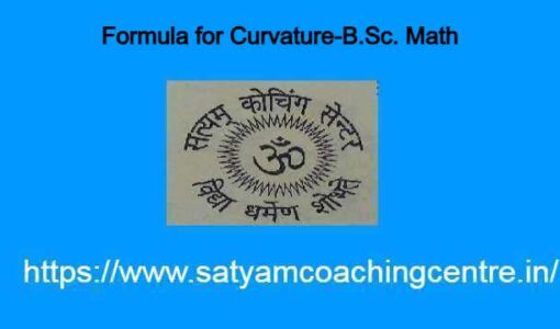 Parametric and Cartesian Formula for Curvature-B.Sc. Math