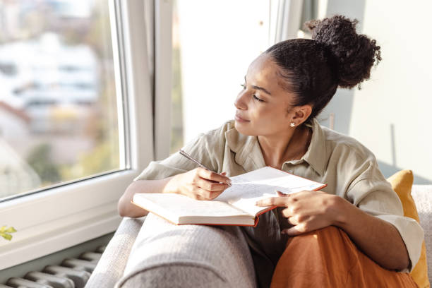 Female student repeats memorized topics