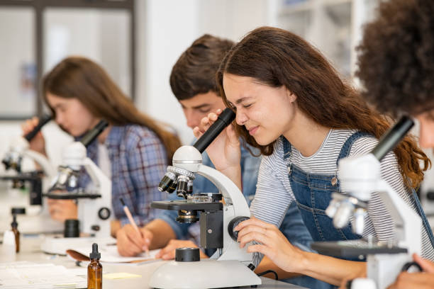 Students doing practical in the physics laboratory