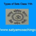 Types of Sets Class 11th