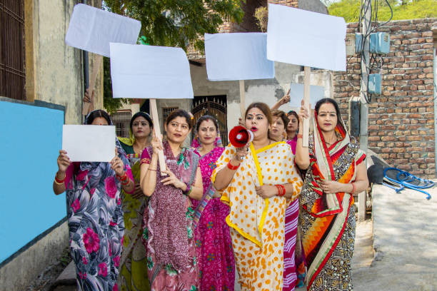 Women rights activists protesting for equal civil laws in India