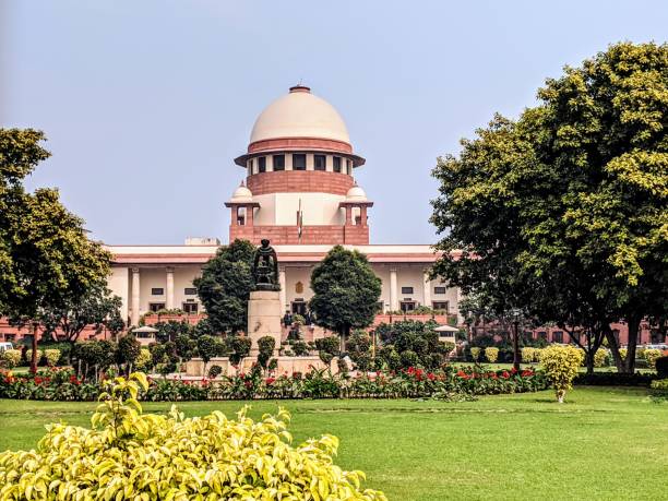 A bird's-eye view of the Supreme Court in New Delhi where judicial decisions are take