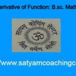 Derivative of Function: B.sc. Maths