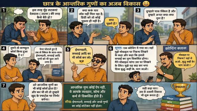 A friend satirizes a student when his inner life is not developing