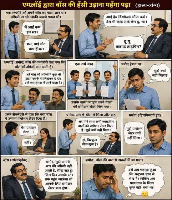Humor: Mocking the boss by the employee was costly