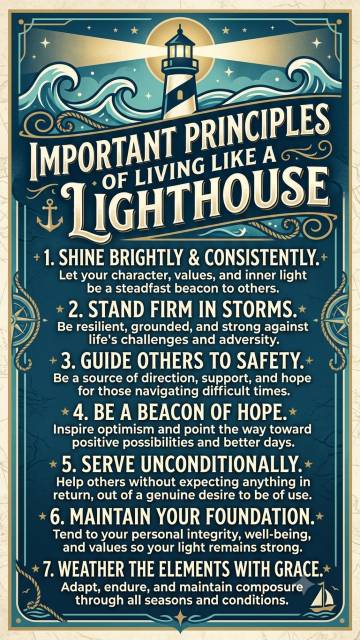 Some Important Principles for Living Like a Lighthouse