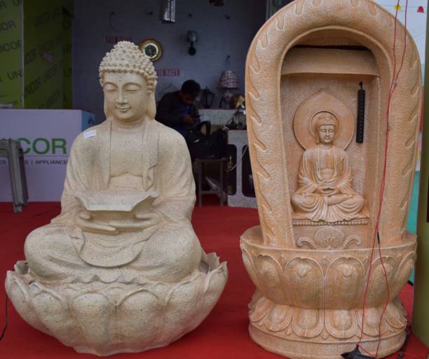 Statue of Lord Gautam Buddha,the founder of Panchsheel,in a meditative state
