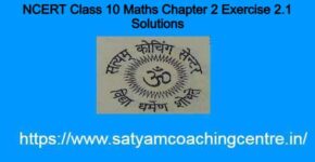 NCERT Class 10 Maths Chapter 2 Exercise 2.1