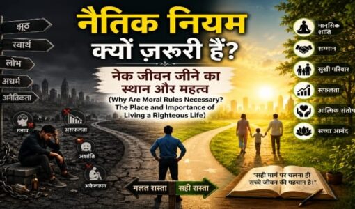 Why Are Moral Rules Necessary?: Illustration comparing moral and immoral choices