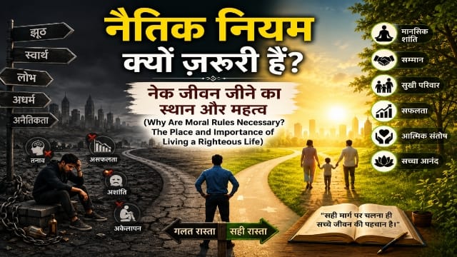 Why Are Moral Rules Necessary?: Illustration comparing moral and immoral choices
