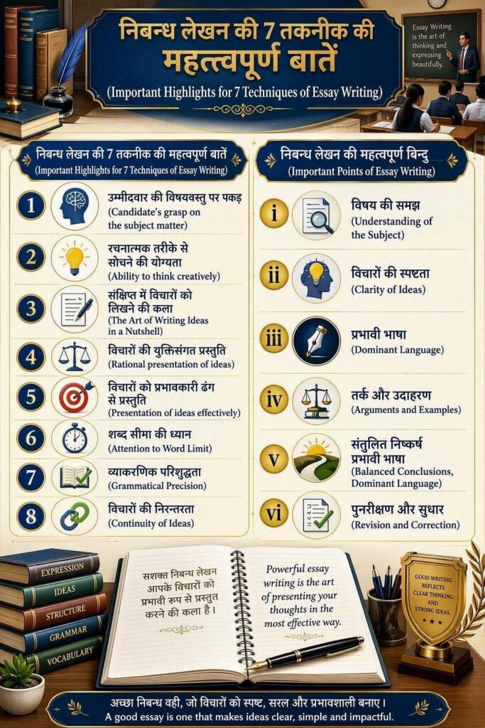 List of Important Aspects of Essay Writing