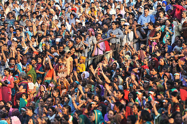 The crowd was filled with patriotic fervour