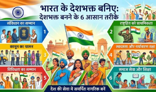 Bharat Ke Deshbhakt Baniye Written with Portraits of People