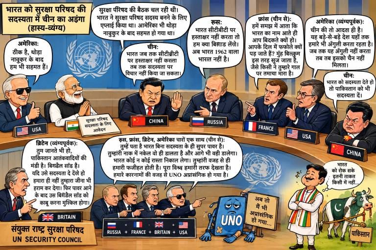 China's satire on India's involvement in making it a member of the Security Council