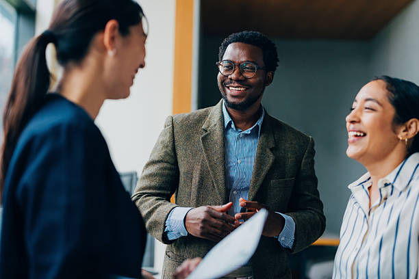 Female boss handle the business and give direction to the employees