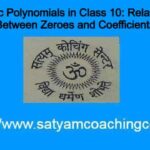 Qudratic Polynomials in Class 10: Relationship Between Zeroes and Coefficients