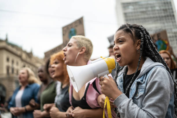 People are protesting on the streets to protect human rights