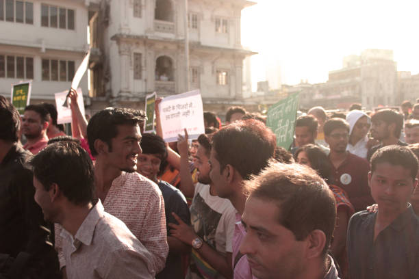 People come together on the street to protect human rights
