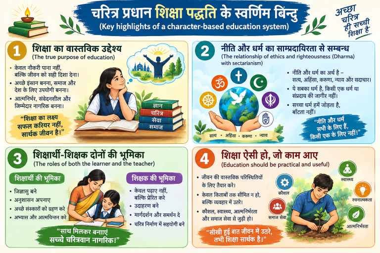 Golden Points Related to Character-Oriented Education System