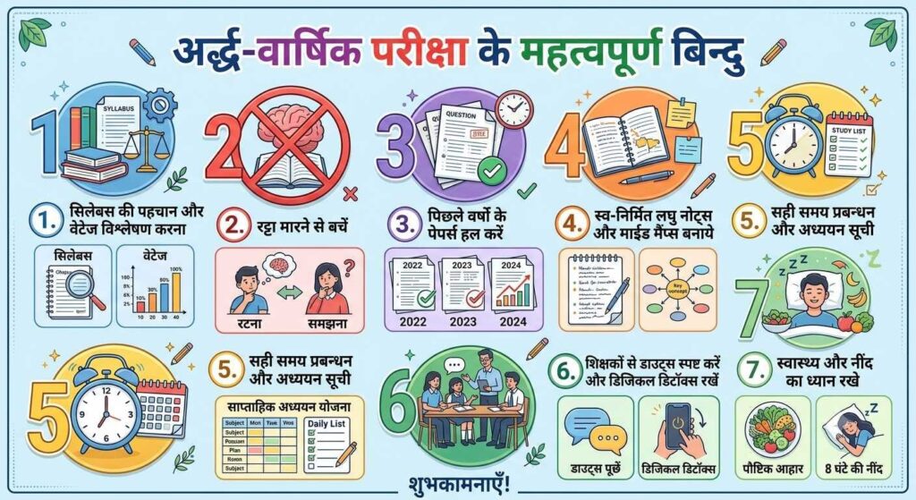 Important Points of the Half-Yearly Examination