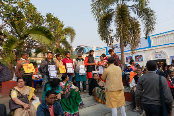 Public representatives giving speeches among the people