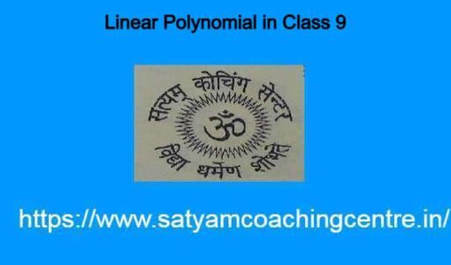 Linear Polynomial in Class 9