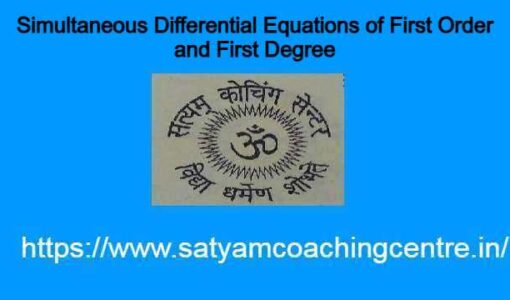 Simultaneous Equations B.Sc Maths