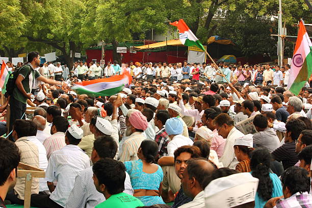 People holding meetings for communal harmony